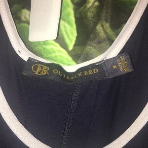 Navy Blue and white tank top